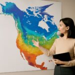 Color-coded climate regions across North America and the United States