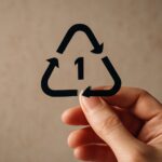 Number 5 PP recycling symbol on a plastic container