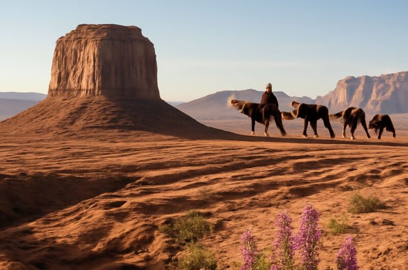 A desert landscape illustrating climate and seasonal changes