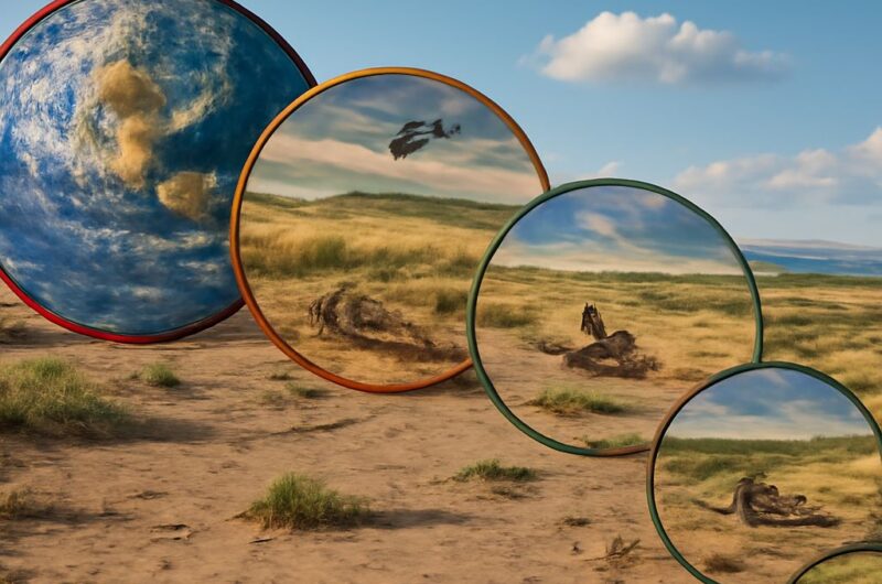 Illustration of ecological levels of organization in a forest ecosystem