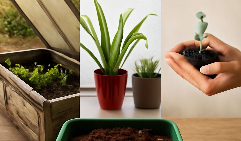 A vibrant garden with living soil