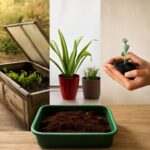 A vibrant garden with living soil