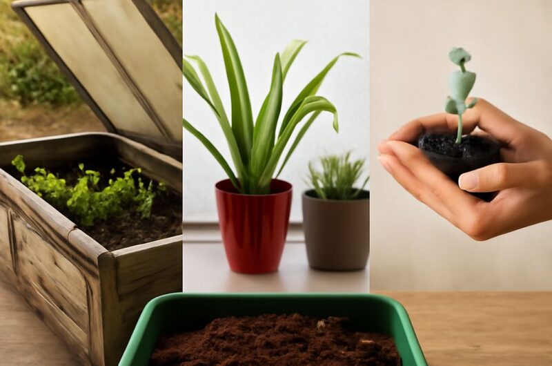 A vibrant garden with living soil