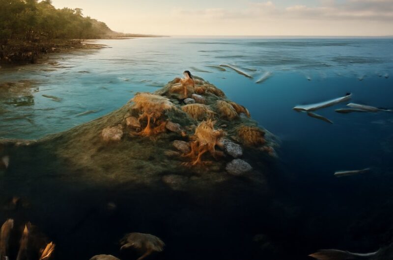 A diverse ocean ecosystem with marine life