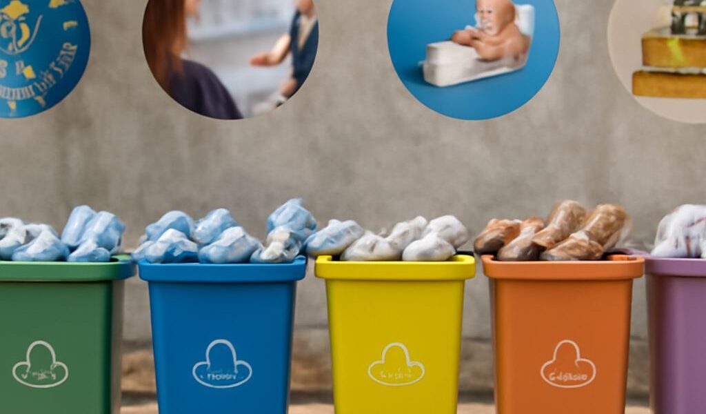 Various recyclable materials, including bottles, sorted and ready for recycling.