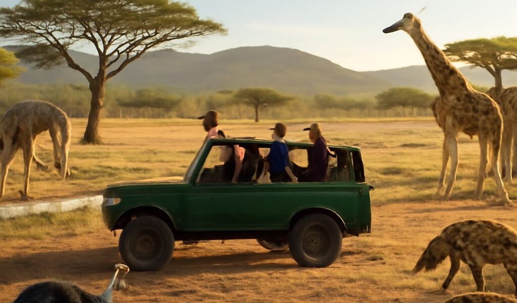 A scenic view of the savanna landscape