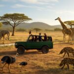A scenic view of the savanna landscape