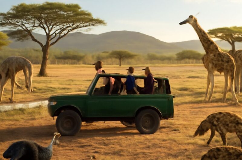 A scenic view of the savanna landscape