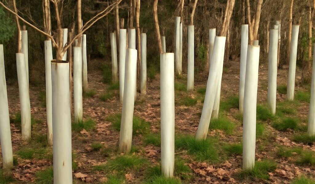 Various trees at different growth stages